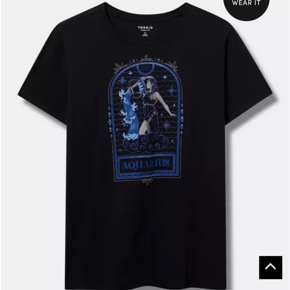 TORRID Black Aquarius Graphic T-Shirt - Picture 1 of 4
